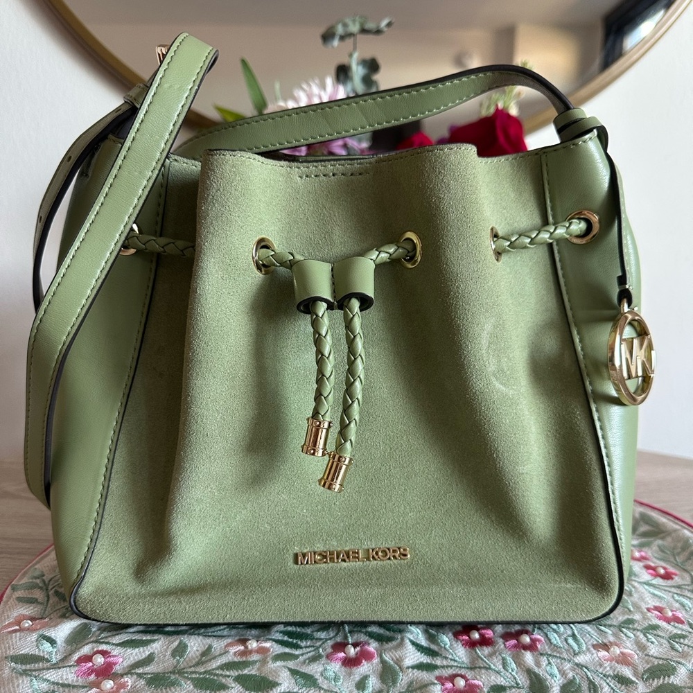 Michael Kors Olive Green Shoulder Bag